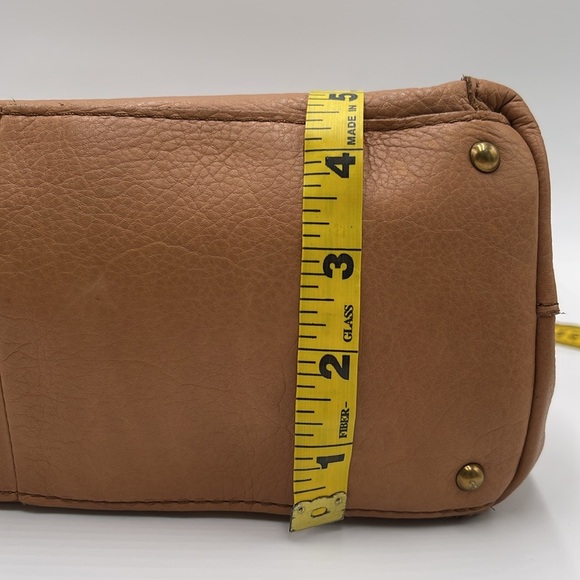 American Leather Co. Shoulder Bag - Caramel Brown 100% Leather - Double Straps - Picture 12 of 16